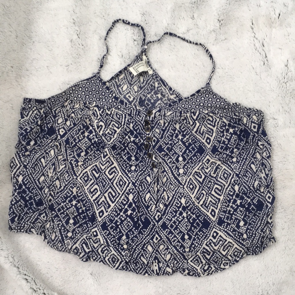 Blue and off white forever 21 top